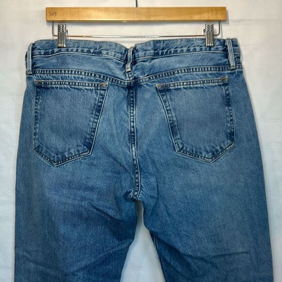 Frame Jeans Mens 34 Blue L Homme Slim Light Wash Distressed Straight Leg 34 - Picture 6 of 13